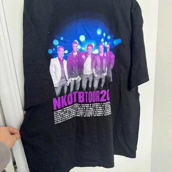 Black Y2K New Kids On The Block Kids Shirt 2X - Picture 5 of 6